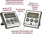 Elegant Digital Kitchen Timer, Stainless Steel Model eT-78, Displays 0-99 Min. or 0-99 Hr., Super Strong Magnet, Volume Switch for Mute/Soft/Loud Alarm, Auto Shut Off, Auto Memory by eTradewinds