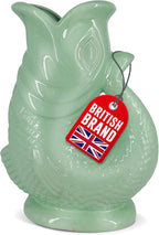 Gurgle Glug Jug The Bubble Jug® Duck Egg 50 fl oz 1.5L Litre Extra Large Pitcher - Fish Shaped Jug - Decorative Ceramic Glugging Cocktail, Water and Gin Vase and Gurgling Carafe Pot