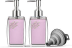 Purple Soap Dispenser with Refillable Plastic Pump for Bathroom Sink or Kitchen Counter, Ideal for Hand Soap, Liquid Soap, Dish Soap, or Lotion Use
