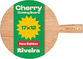 Riveira Cherry Wood Cutting Board – Gourmet Black Cherry Grandeur: 17 x 12 Wooden Cutting Board – Wooden Cutting Boards For Kitchen Decorative – Innovative Juice Grooves Cherry Wooden Chopping Board