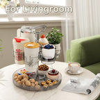 Rotating Stanley Cup Holder, Portable Water Bottle Organizer for 6 Stanley 40 oz & Mug, Adjustable Lazy Susan Organizer for Table Top Cabinet Home Countertop Pantry Shelf Tumbler Lid Organizer