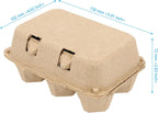 50 Pack Empty Egg Cartons Bulk,6 Count Pulp Fiber Egg Tray Holder Eggs Storage Containers for Family, Farm
