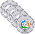 4Pack 5.5" Lazy Susan Hardware 5/16" Thick Round Rotating Bearing Plate, Silver Swivel Plate Base 300lbs Capacity Lazy Susan Turntable Bearing Base for Rotating Table, Serving Tray, Kitchen