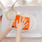 Homaxy 100% Cotton Waffle Weave Kitchen Dish Cloths, Ultra Soft Absorbent Quick Drying Dish Towels, 12 x 12 Inches, 12-Pack, Orange
