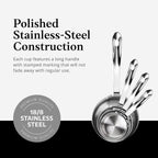 New Star Foodservice 43143 Stainless Steel 18/8 Measuring Cups