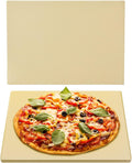 Onlyfire Pizza Stone for BBQ Oven and Grill - 15 x 12 Inch Rectangular Baking Stone Thermal Shock Resistant - Heavy Duty Large Ceramic Pizza Pan for Best Crispy Crust Pizza Bread