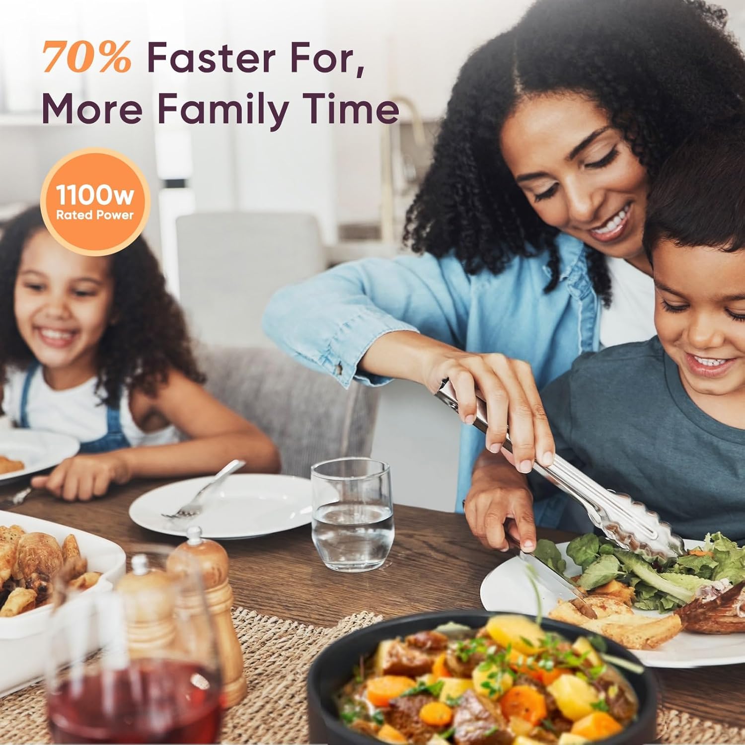 COSORI Pressure Cooker 6QT Stainless Steel – 9-in-1 Multi Cooker, 12 Safety Features, Ceramic Inner Pot, Rice, Slow Cook, Sous Vide, Saute, 1100W