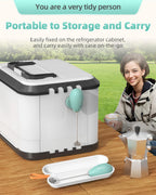 Milk Frother Handheld with Case,USB C Rechargeable Frother Wand for Coffee, Portable Electric Whisk with Stand,Waterproof Hand Drink Mixer Travel for Lattes, Cappuccino, Matcha, Egg (Teal)