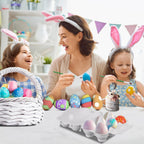 50 Pack Egg Baskets, Half Dozen Egg Cartons, Paper Egg Cartons, Egg Holder Hold 6 Eggs each for Safe Storage, Transport & Display - Ideal for Farm Fresh Eggs, Crafts, White(Standard Size)