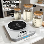 Sourdough Starter Warmer Mat - 24H Timer - Precise 1°F Thermostat Control (70-100°F) - Smart Memory Warming On/Off - Fits Jars Up to 40oz - Perfect for Home Baking (White)