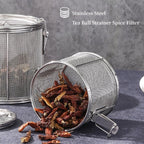 AUNMAS Tea Infuser for Loose Leaf Tea, Stainless Steel Tea Strainer Soup Seasonings Seperation Basket Filter with Chain(2#)