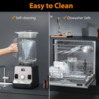 Aeitto Blender, Blenders for Kitchen with 1500-Watt Motor, 68 Oz Large Capacity, Professional Countertop Blenders for Ice Crush, Frozen Drinks, Silver