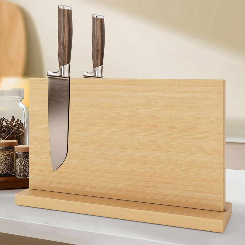 Extra Large Magnetic Knife Holder, Double-Sided Magnetic Knife Block Universal Multi-function Display Rack for Kitchen Counter