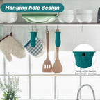 Patelai 2pcs Silicone Handle Cover for Cast Iron Skillet Kitchen Silicone Handles for Pots and Pans Non-Slip Pot Holder Sleeve for Fry Pan Griddles Metal Aluminum Cookware(Green)