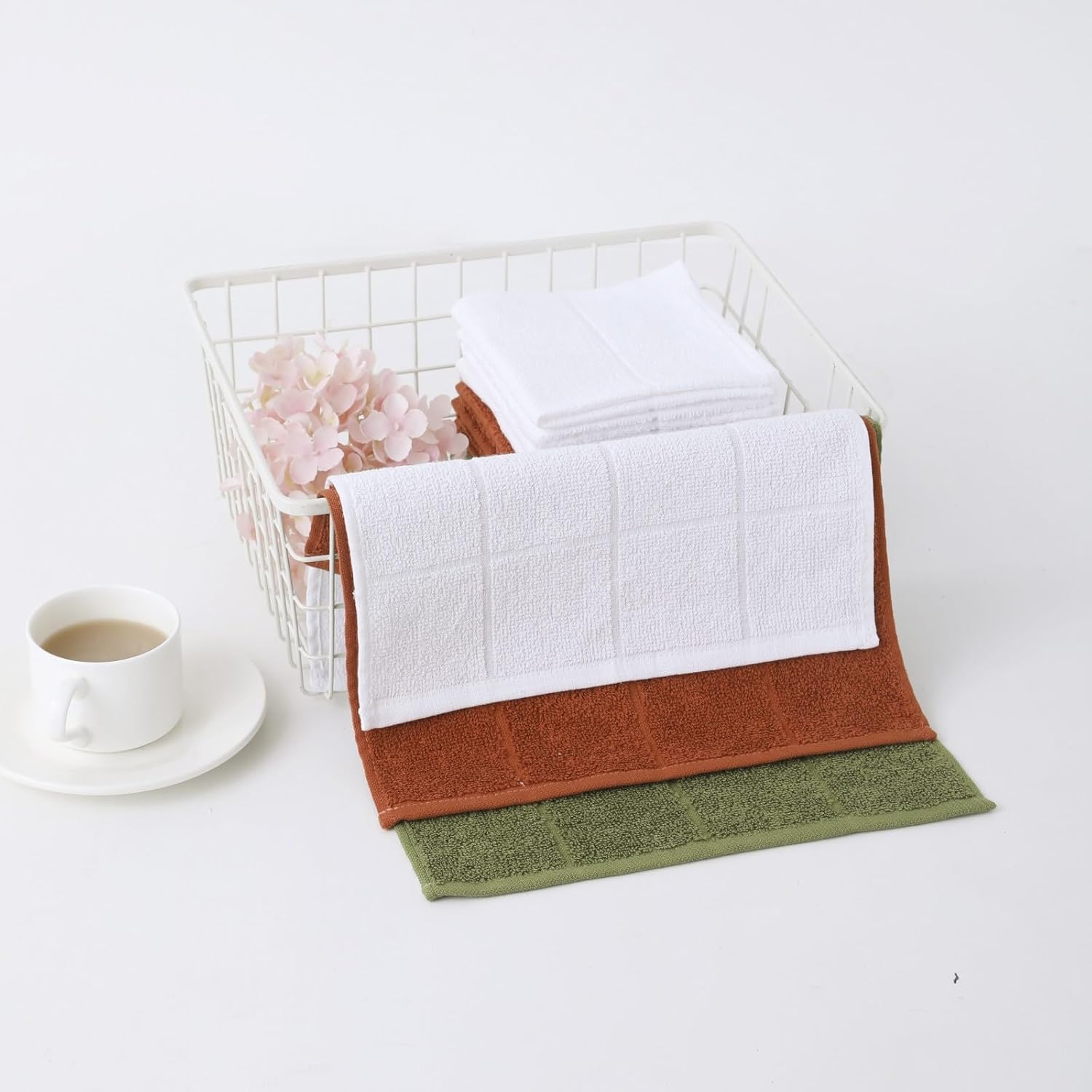 Glynniss Dishcloths Kitchen Highly Absorbent Dish Rags 100% Cotton Dish Cloths for Washing Dishes, Cleaning