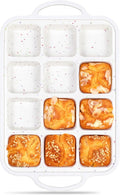 1 Pc Brownie Pan With Dividers Silicone Nonstick Mini Individual 12 Cup Square Muffin Cupcake Pans with Metal Frame(Cream)