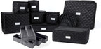 Covermates Keepsakes - Dish Storage Set - Padded Protection - ID Window - Stain Resistant - Machine Washable - China Storage, Black