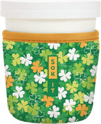 Sok It IceCreamSok Insulated Neoprene Cover (Luck of the Shamrock, Tapered Ice Cream Pints)