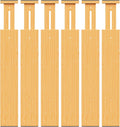 BAMBUROBA Bamboo Drawer Dividers, Adjustable Kitchen Drawer Organizer for Clothes,17-22" Expandable Drawer Organization Separators for Bedroom,Bathroom,Dresser and Office,6-Pack