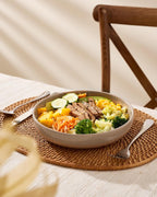 famiware Milkyway 33 oz Bowl Set, Pasta Bowls Set of 4, Salad Bowls Perfect for Your Friend for Housewarming, Thanksgiving, Christmas, Cinnamon Brown