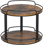 LAMU 12.2'' Wood Lazy Susan Turntable Organizer for Cabinet, 2 Tier Lazy Susan Spice Rack Organizer for Kitchen, Table Top, Countertop, Pantry, Bathroom