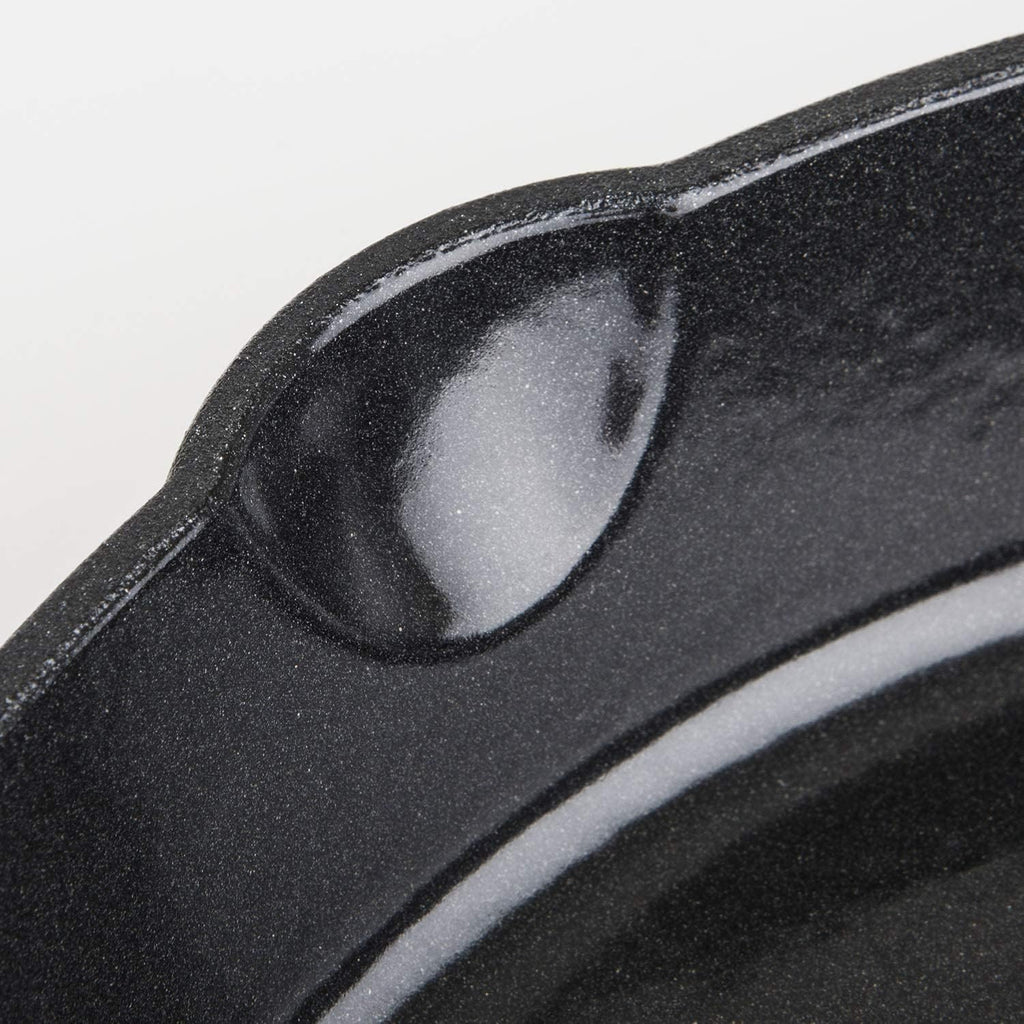 Viking Cast Iron Skillet, 10 Inch Enameled Frying Pan, Kitchen Cookware, Charcoal