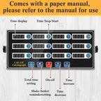 1 Pack 12-Channel Digital Kitchen Timer, Commercial Cooking Timer with Loud Alarm, Large LCD Display, for Restaurants, Baking, Labs, Multiple Independent Countdown Timers