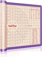 Pastry Baking Mat 28x20 Inch - Larger Silicone Baking Pastry Mat for Rolling Dough,Non Silp Silicon Dough Sheet Mat with Measurement,Perfect for Making Pie,Pizza(Purple)