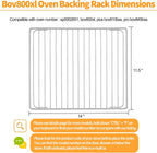 Atgestore SP0002651 Oven Rack Replacement for Breville BOV800XL Plus BOV810BSS Pro BOV845BSS Smart Oven Parts Breville Toaster Oven Baking Rack Stainless Steel Oven Wire Rack Cooling Racks 2 Pcs