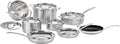 Cuisinart 13 Piece Cookware Set, MultiClad Pro Triple Ply, Silver, MCP-13N
