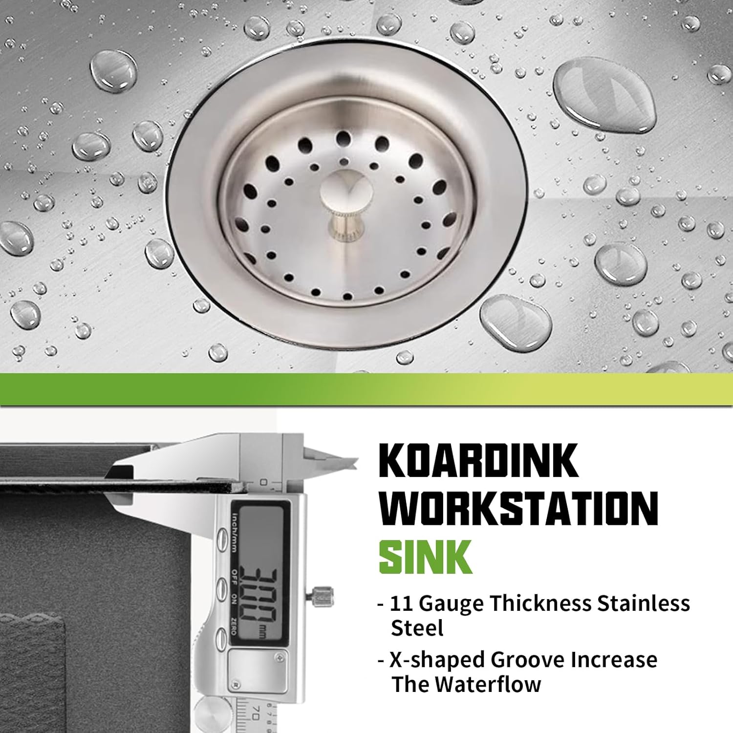 30x18 In Drop Inch Kitchen Sink-Stainless Steel Topmount Modern Single Bowl Kitchen Sink Come With Silicon Mat, Drain Strainer Set Offer Large Basin And Compatibility With Various Kitchen&Bar Style