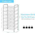 Vrisa Can Organizer for Pantry 7-tier Can Organizer Can Good Organizer for Pantry Shelf Holds up to 84 Cans Can Rack Dispenser for Pantry, Kitchen, Cabinet Silver