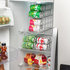 ClearSpace Soda Can Organizer & Soda Can Dispenser for Refrigerator - Fridge Organizer & Stackable Drink Organizer for Fridge or Refrigerator - Holds 12 Cans Each, BPA Free - 2 Pack