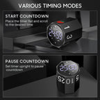 Digital Pomodoro Timer,Frosted Metal Productivity Cube Timer,1.8 In LED Digital Large Screen and Auto-rotating Display,1/3/5/10/25/30/60min & Custom Time, Silent & Alarm,for Office, Study, Work(Black)