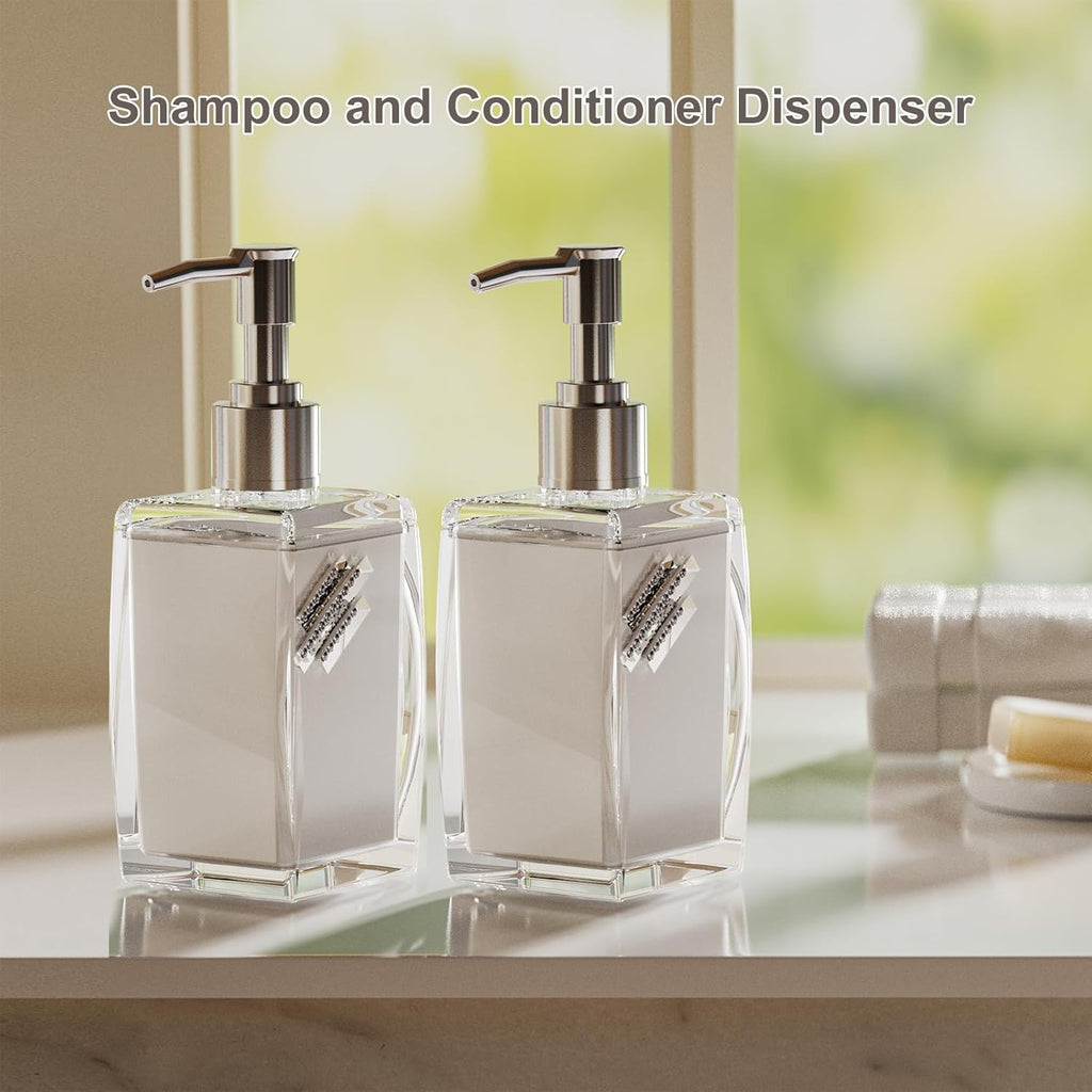 Purple Soap Dispenser with Refillable Plastic Pump for Bathroom Sink or Kitchen Counter, Ideal for Hand Soap, Liquid Soap, Dish Soap, or Lotion Use