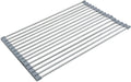 Roll Up Dish Drying Rack, Stainless Kitchen Accessories, Foldable Dish Rack, Anti-Slip Design Sink Counter Storage, Over The Sink Dish Rack, Stainless Steel, (17.5" x 12") Gray