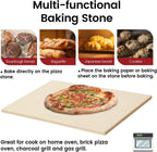 Pizza Stone, Rectangular Extra Large 22" x 14" x 0.6" Pizza Stones for Oven Grill BBQ, Industrial Commercial Heavy Duty Cordierite Baking Stone for Pizza Bread, Outdoor Pizza Accessories
