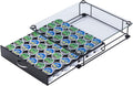 Rice rat Coffee Pod Holder for Keurig Pods Glass Top Drawer,K cup Holder Capsule Display Storage compatibility 42 k-cup(Black)
