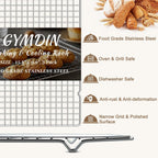 Cooling Racks for Cooking and Baking - 3PCS 16" x 10" Premium Stainless Steel Wire Cookie Cooling Rack for Baking, Roasting, and More - Oven & Dishwasher Safe - Fits Jelly Roll Pan