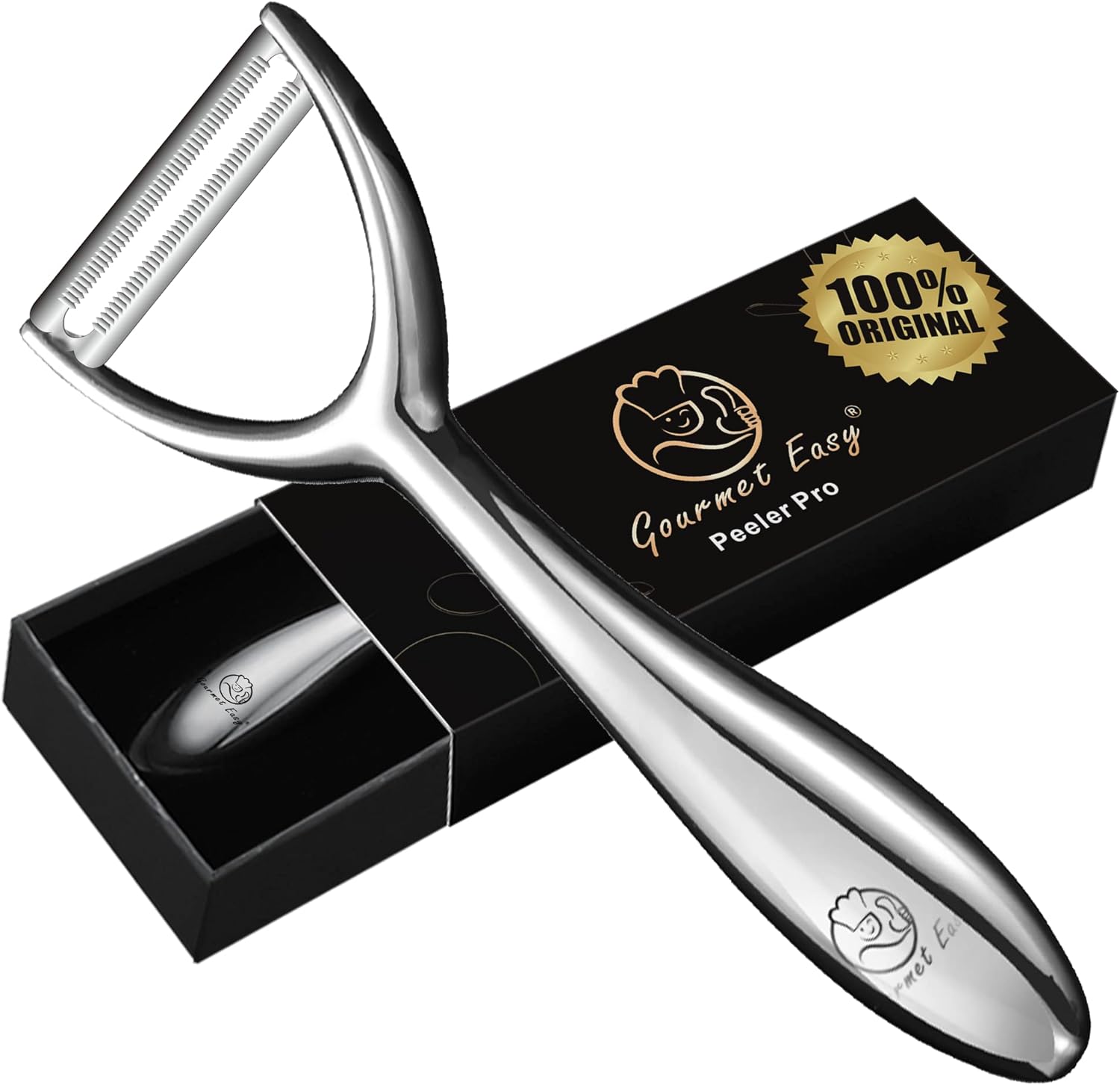 Vegetable Peeler, Premium Stainless Steel Potato Peeler, High Tensile Ultra Sharp Blade Fruit and Food Slicer, Y Shaped with Ergonomic Non-Slip Handle, Dishwasher Safe with 5 Years Warranty