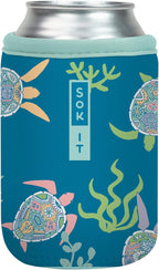 Sok It CanSok Sleeve for Beer & Soda Insulated Neoprene Cover (Turtle-y Awesome, 12oz Can Sleeve)