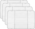 P&P CHEF Baking Cooling Rack Set for Cooking Roasting, 4-Piece Stainless Steel Wire Racks for Oven Use, Healthy & Dishwasher Safe, Rectangle, 16.6 Inch