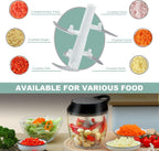 ZHANG XIAO QUAN SINCE 1628 Manual Vegetable Chopper, Hand Pull String Garlic Mincer Onion Cutter for Veggie, Peppers, Tomatoes, Ginger, Fruits, Nuts, 3.6 Cup(900ml) Food Chopper With Egg Whisk