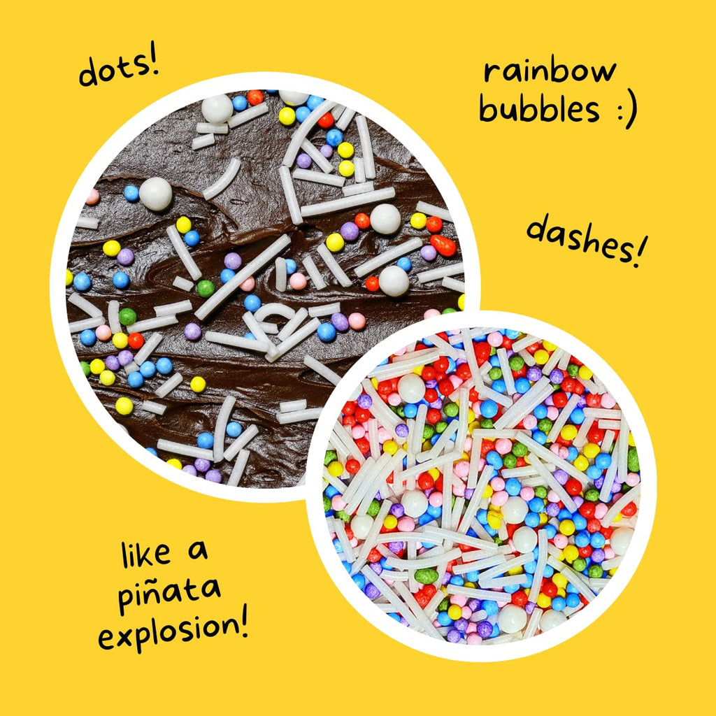 Rainbow Pop! Natural Nonpareil Sprinkles by Supernatural, No Artificial Dyes, Soy Free, Gluten Free, Vegan, 3oz