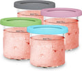 For Ninja Creami NC299AMZ & NC300s Series Ice Cream Makers, BPA-Free &Dishwasher Safe, 16oz Pints with Lids 4 Pack - Assorted Colors, Ice Cream Containers