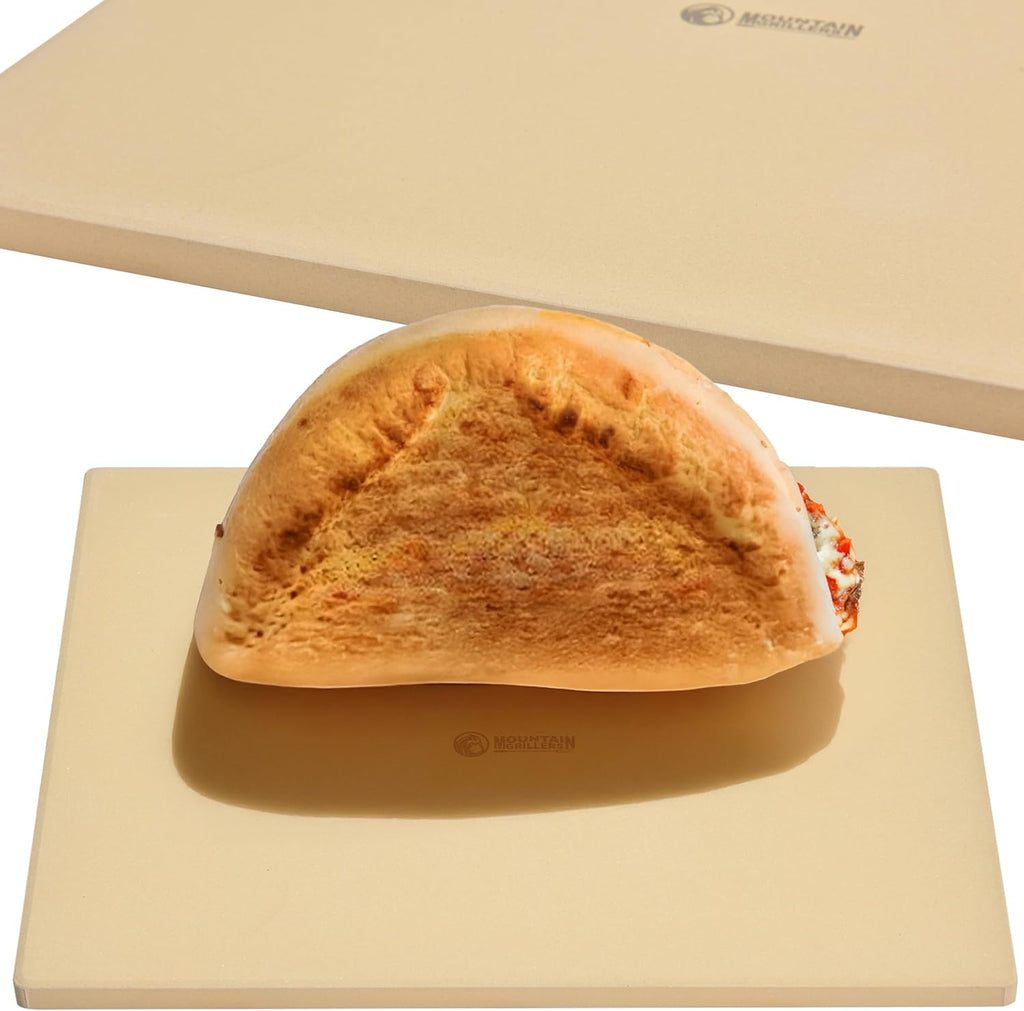 MOUNTAIN GRILLERS Pizza Stone for Oven and Grill BBQ - 12x16-Inch Rectangular Stone - Multi-Purpose Baking Stone for Crispy Crust Pizza, Bread, or Crackers - Ideal Gift for Pizza Lovers