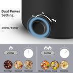 Topwit Hot Pot Electric with Steamer, 1.6L Ramen Cooker, Electric Pot for Pasta, Shabu-Shabu, Oatmeal, Soup and Egg, Portable Cooker with Dual Power Control, Dorm Room Essentials, Black