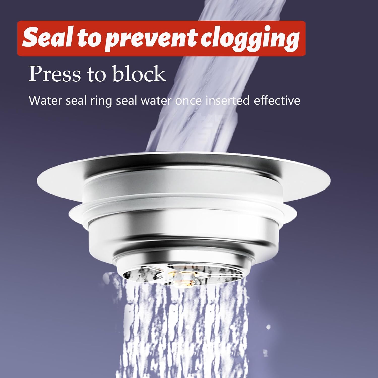 Kitchen Sink Drain Strainer，Upgraded 304 Stainless Steel 3 in 1 Pop-up Sink Drain Strainer Kitchen Drain Strainer Cover and Sink Stoppers Combo，Standard 3-1/2 in Hole