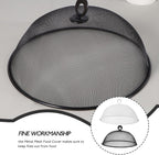 Metal Mesh Food Cover 2pcs Outdoor Mesh Food Tents Dome Screen Plate Cover 30cm Stainless Steel Fruit Fly Nets Picnic Food Umbrella for Table BBQ Camping