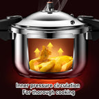 Luqeeg Stainless Steel Pressure Cooker, 80kpa Dual Handle Pressure Canner Large Capacity Pressure Cooking Pot Kitchen Pressure Pan for Gas Stove Electric Stove Induction